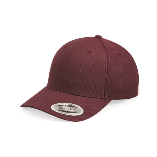 Premium Five-Panel Curved Visor Snapback Cap Thumbnail